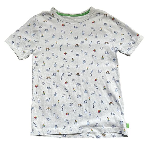 Little Bird By Jools Beach Day Print Tee 7-8y - Picture 1 of 6